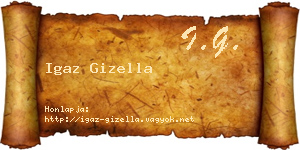 Igaz Gizella névjegykártya